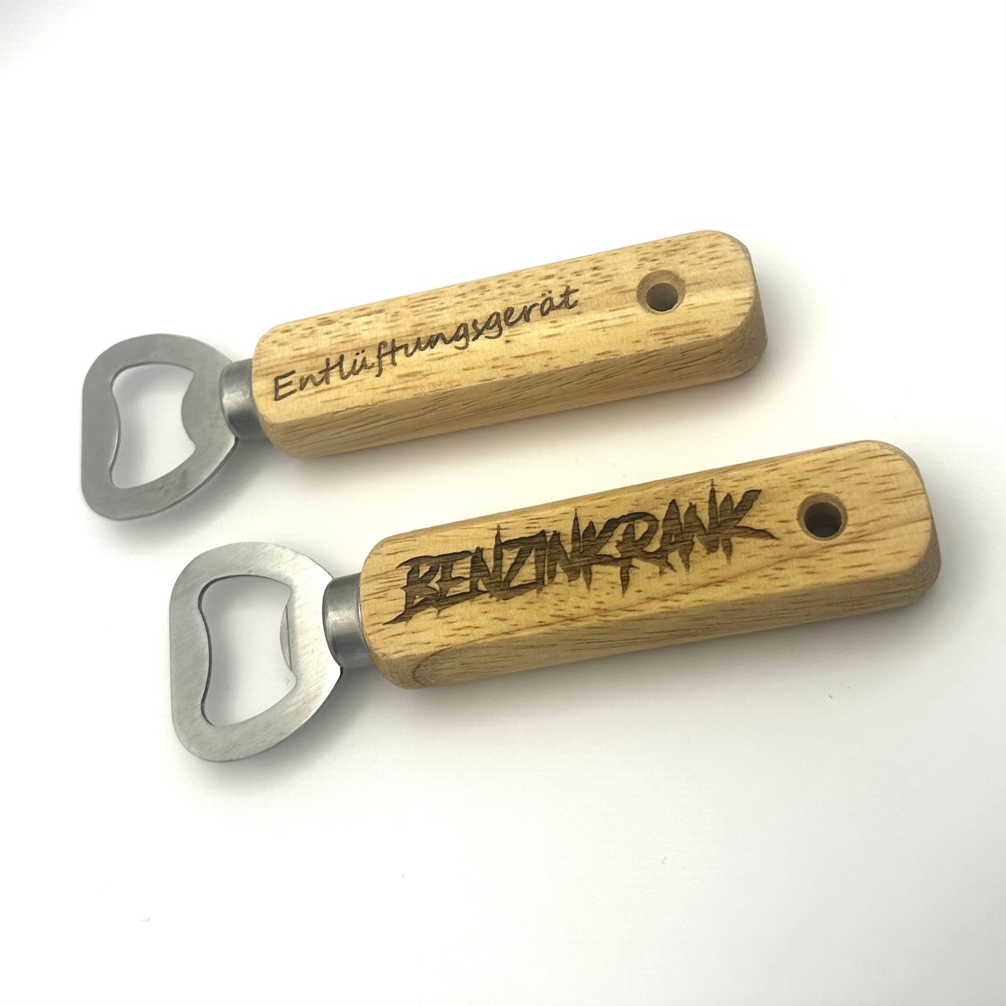Benzinkrank Flaschenöffner - Holz