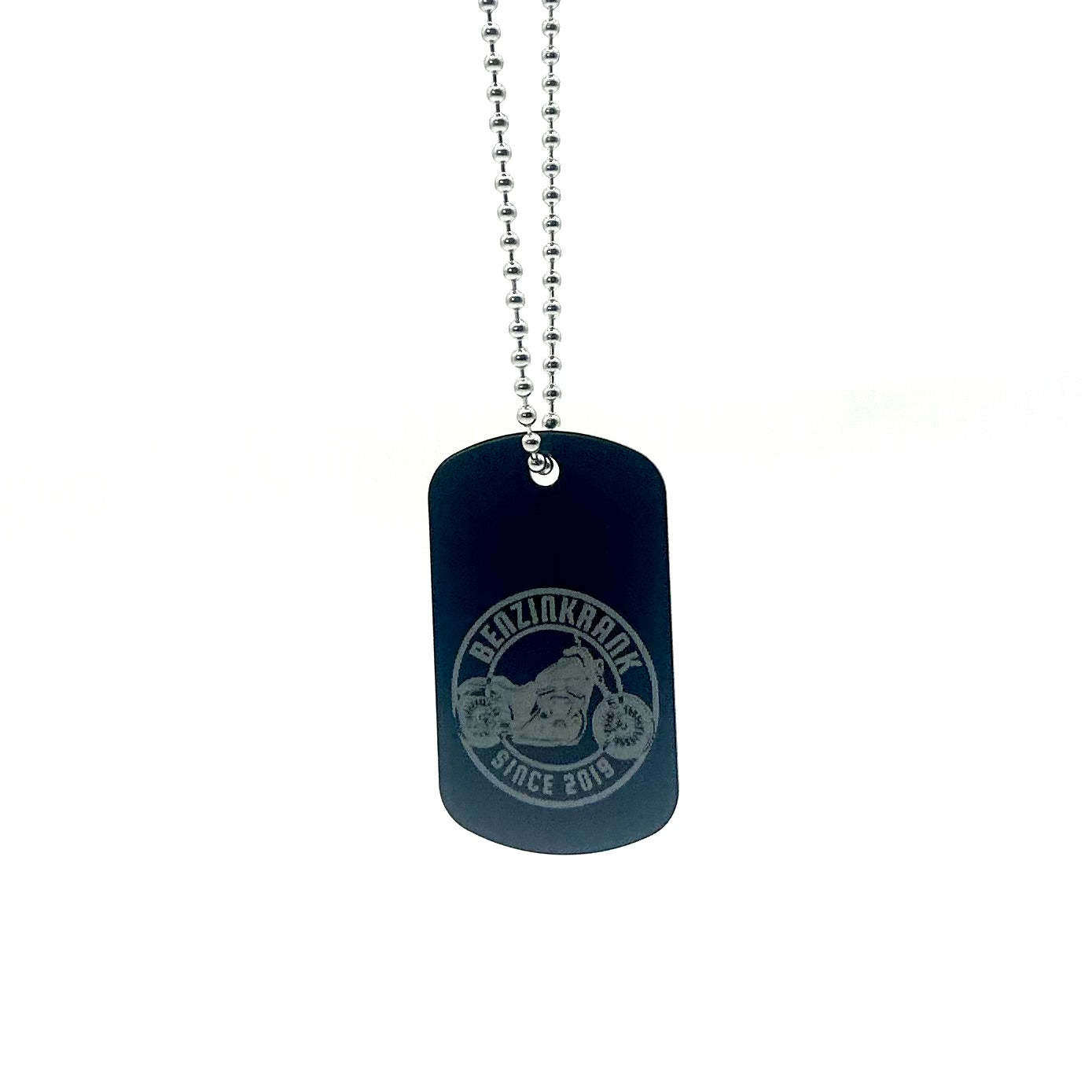 Benzinkrank Dogtag - Metall mattschwarz